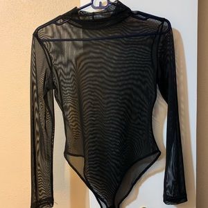 Black Mesh Bodysuit